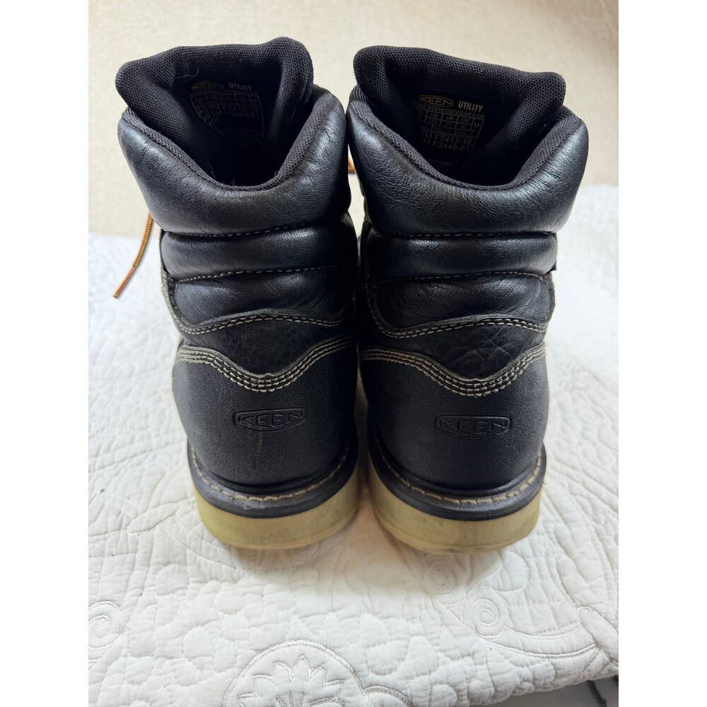 Keen Men's Black 12D Utility Steel Toe Work Safety Outdoor Hiking Boots Trail - Picture 8 of 10
